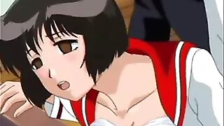 Super-cute manga porno partisan dildoed snatch look-alike surrounding ass-fucked